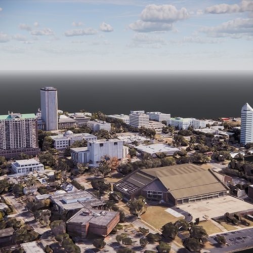 3d map model university of south carolina at tallahassee 3D model