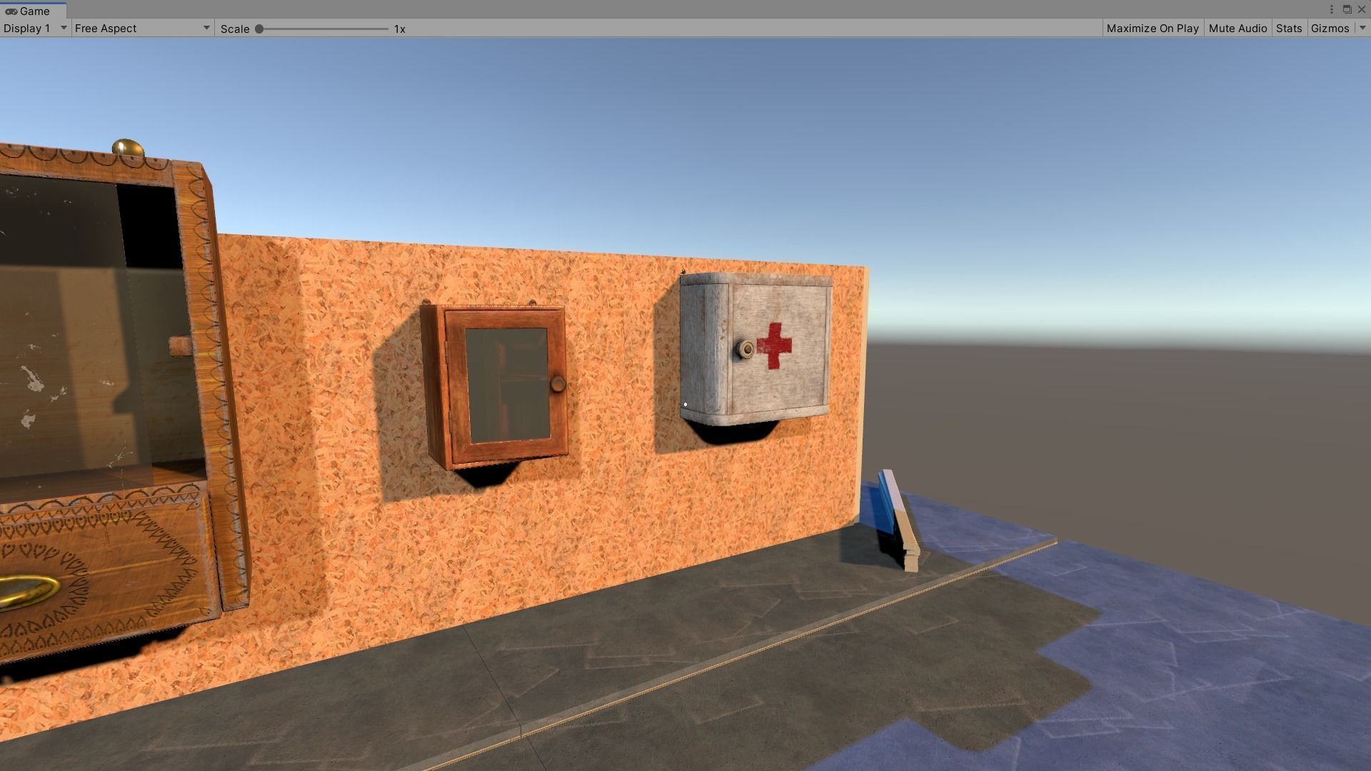 Vintage Closets Architecture Set Low-poly 3D model_8