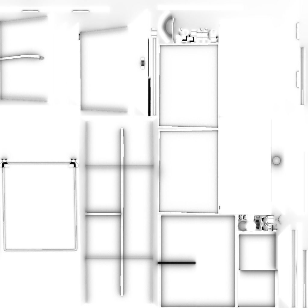 Vintage Closets Architecture Set Low-poly 3D model_29