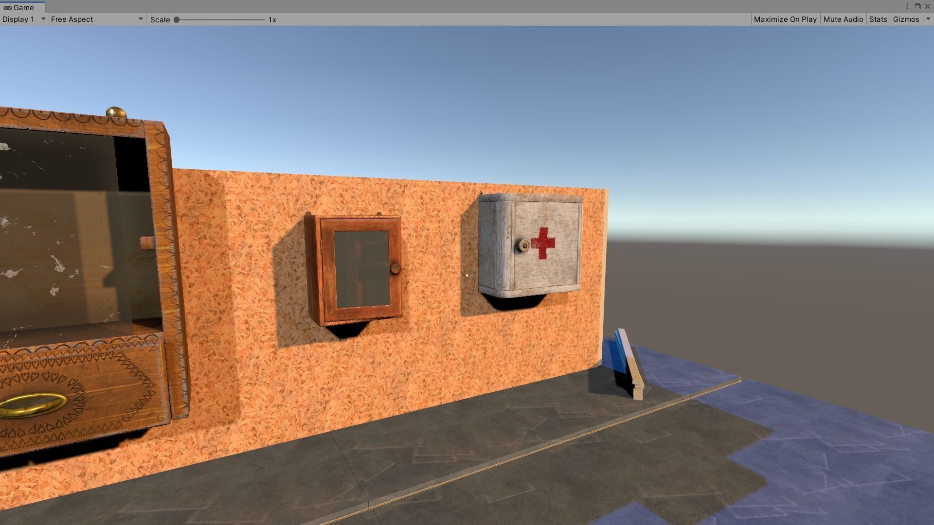 Vintage Closets Architecture Set Low-poly 3D model_4