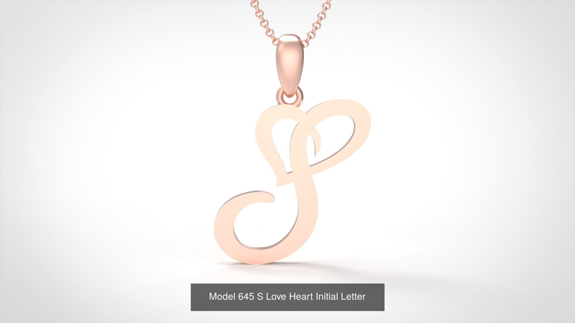  All Love Heart Initial Letter Alphabet 3D Model Collection_20