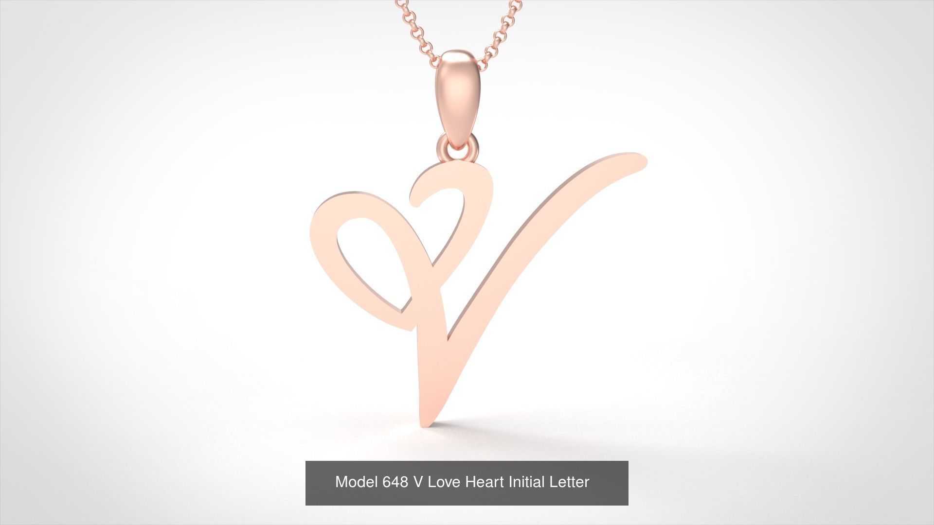 All Love Heart Initial Letter Alphabet 3D Model Collection_23