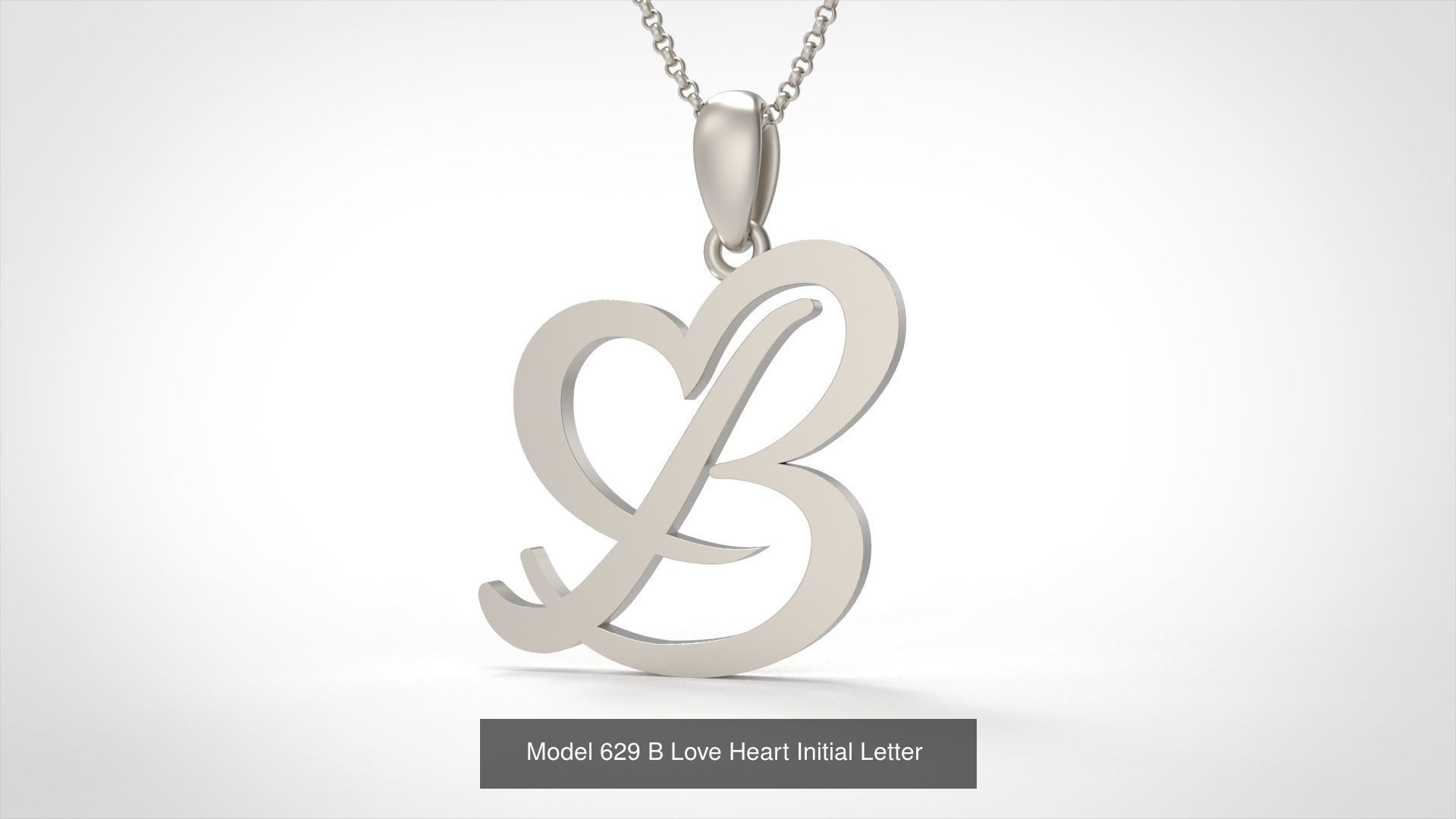  All Love Heart Initial Letter Alphabet 3D Model Collection_4