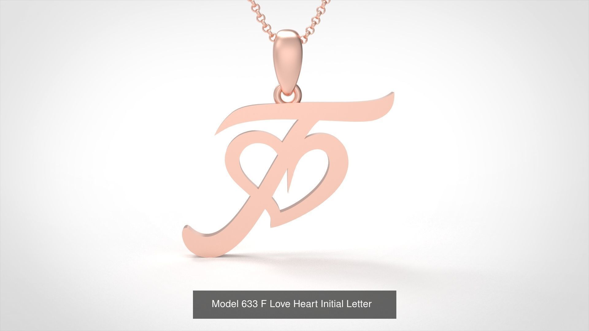  All Love Heart Initial Letter Alphabet 3D Model Collection_8