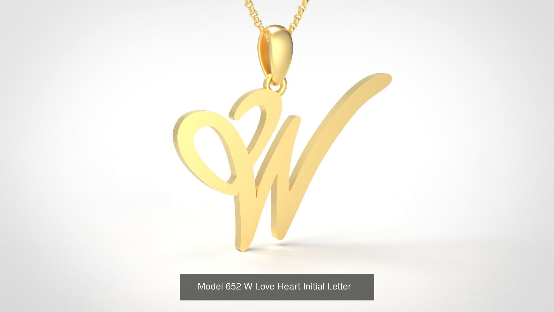  All Love Heart Initial Letter Alphabet 3D Model Collection_27