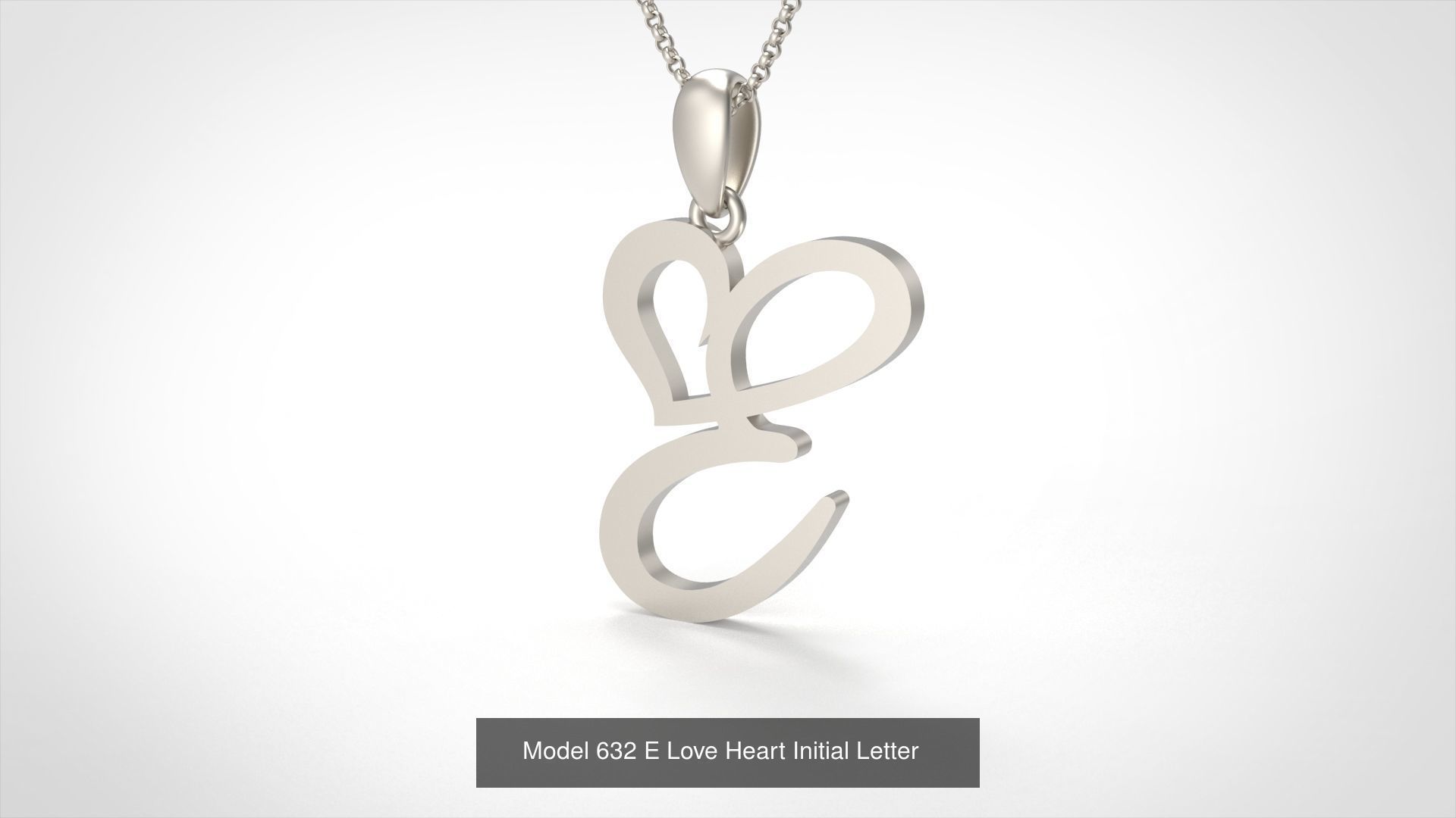  All Love Heart Initial Letter Alphabet 3D Model Collection_7