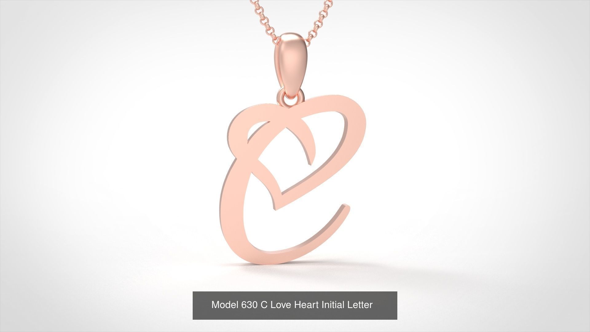  All Love Heart Initial Letter Alphabet 3D Model Collection_5