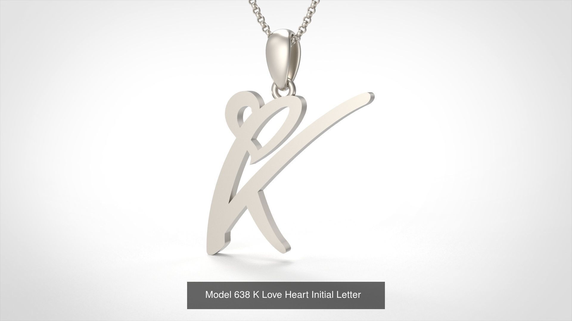  All Love Heart Initial Letter Alphabet 3D Model Collection_13