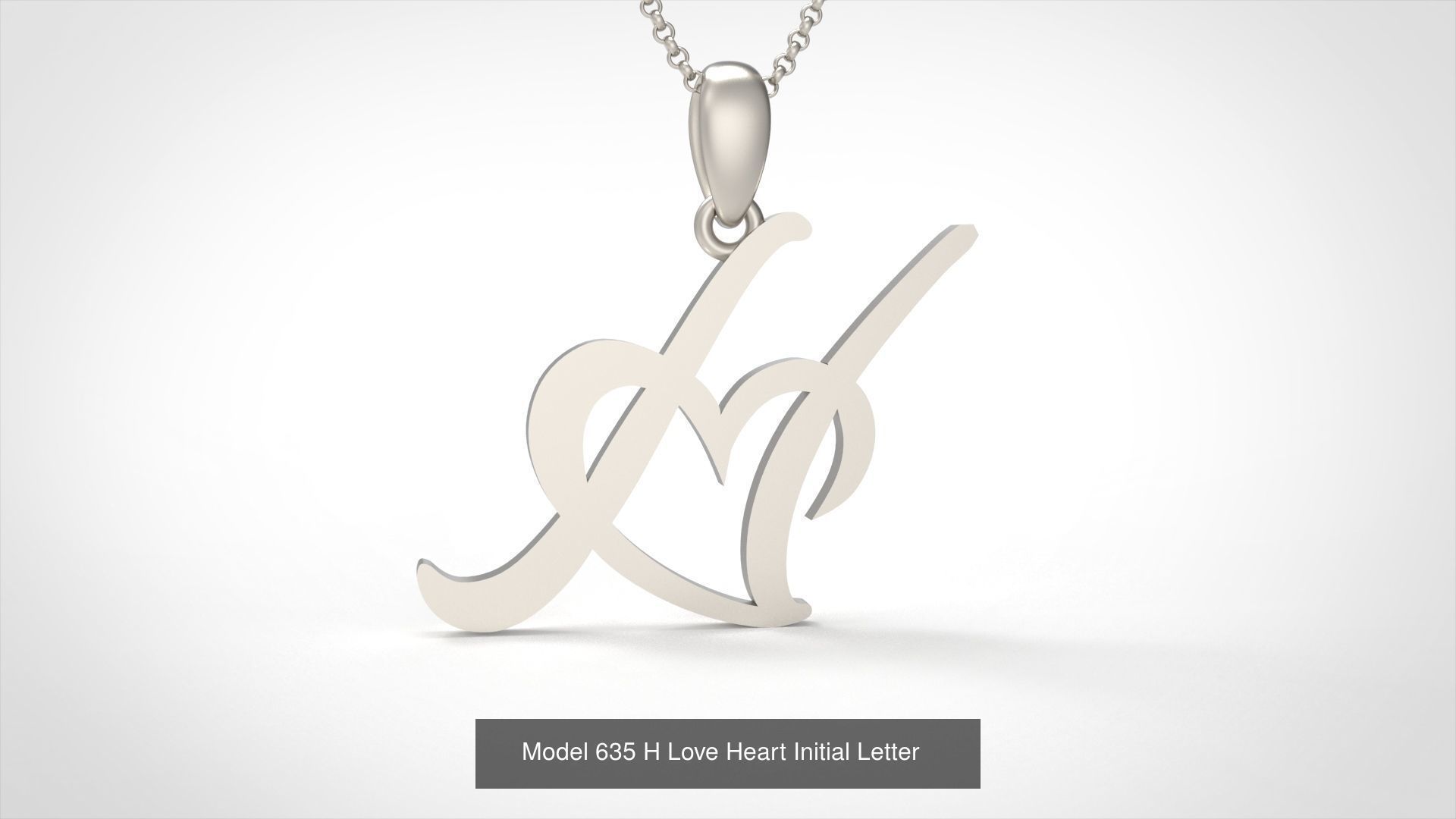  All Love Heart Initial Letter Alphabet 3D Model Collection_10
