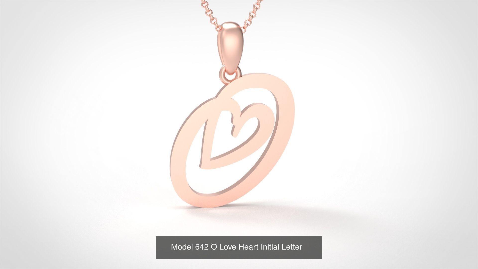  All Love Heart Initial Letter Alphabet 3D Model Collection_17