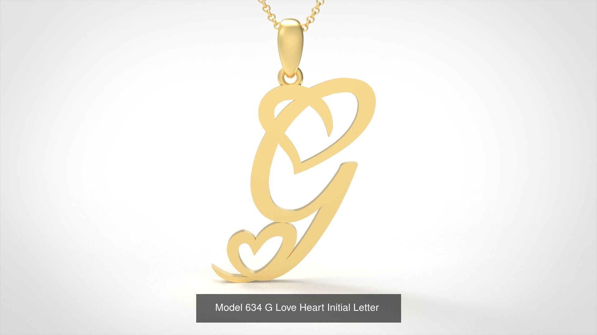  All Love Heart Initial Letter Alphabet 3D Model Collection_9