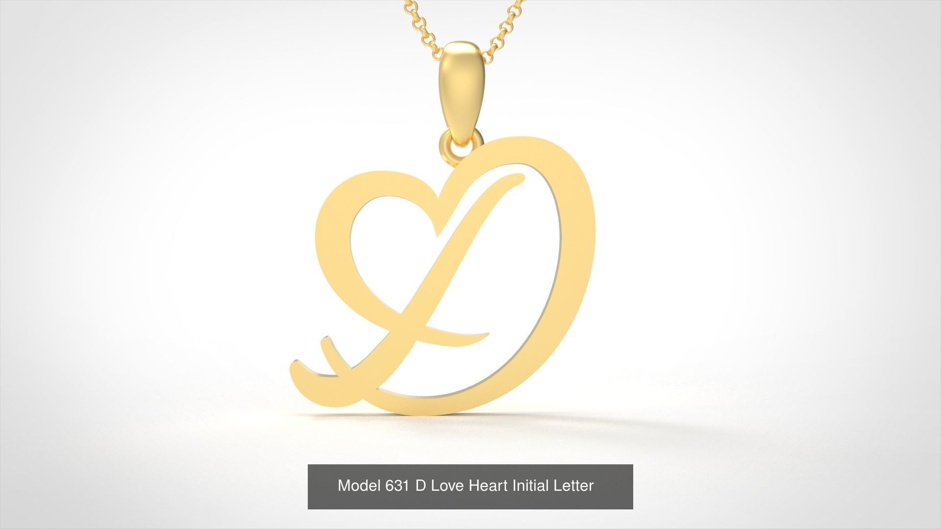  All Love Heart Initial Letter Alphabet 3D Model Collection_6