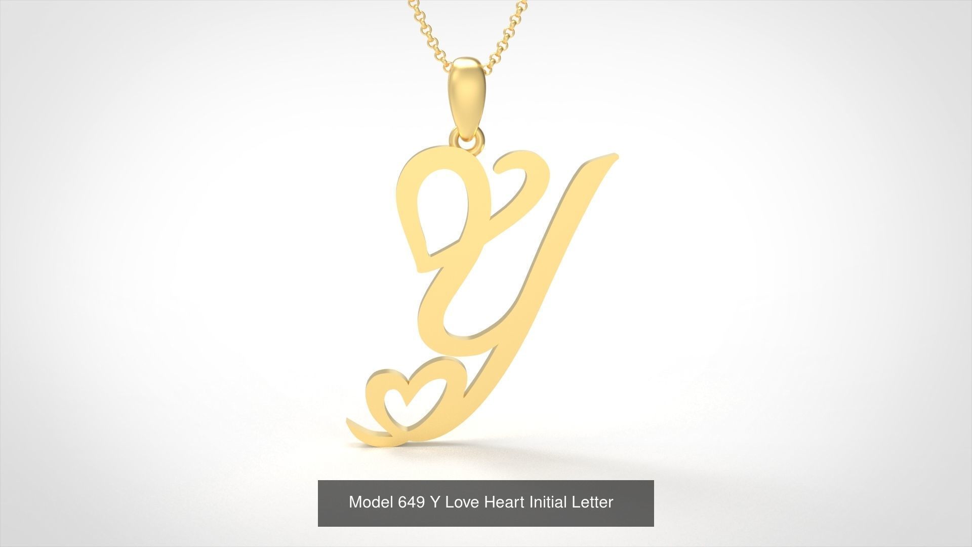  All Love Heart Initial Letter Alphabet 3D Model Collection_24