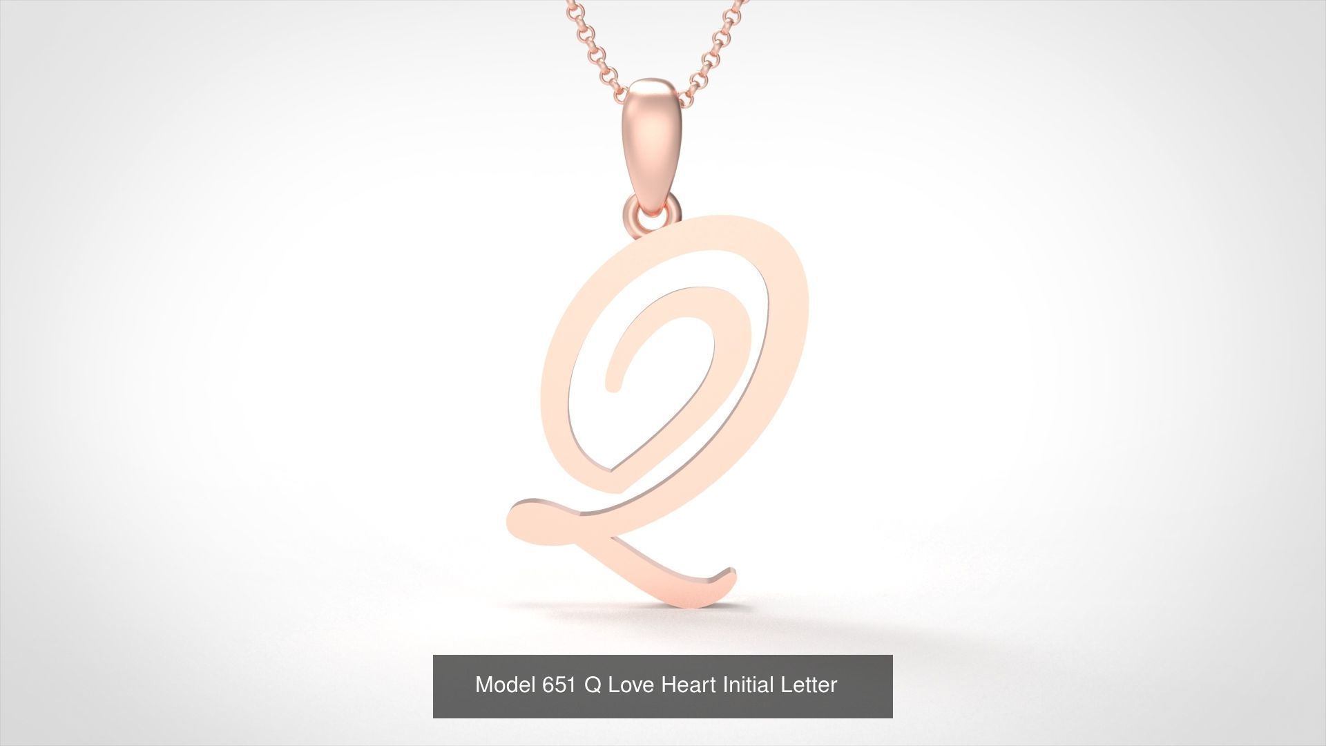  All Love Heart Initial Letter Alphabet 3D Model Collection_26