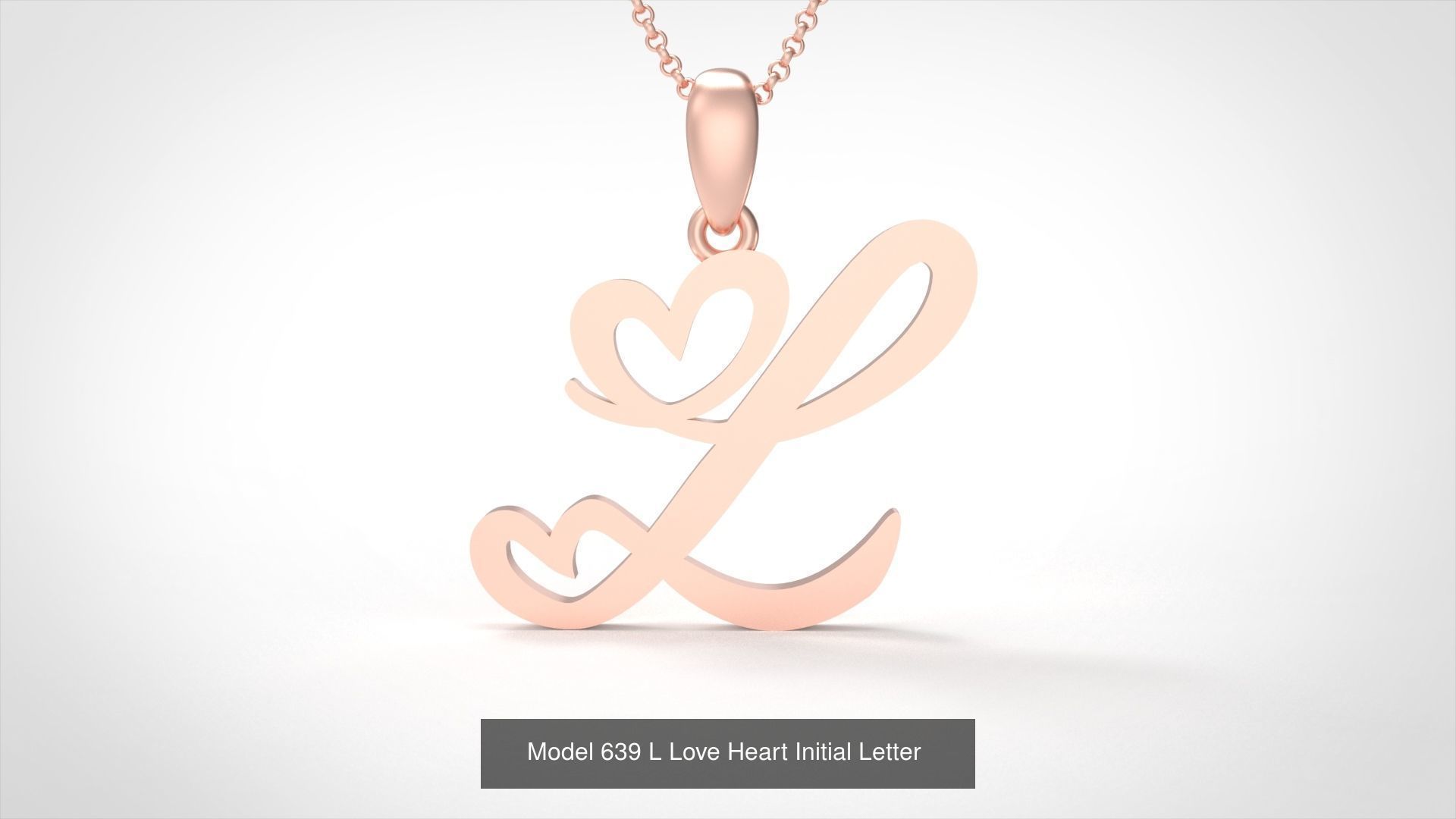  All Love Heart Initial Letter Alphabet 3D Model Collection_14