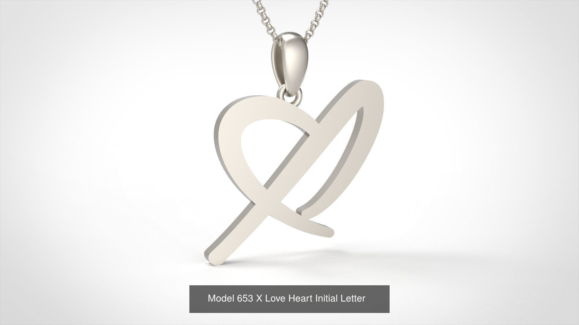  All Love Heart Initial Letter Alphabet 3D Model Collection_28