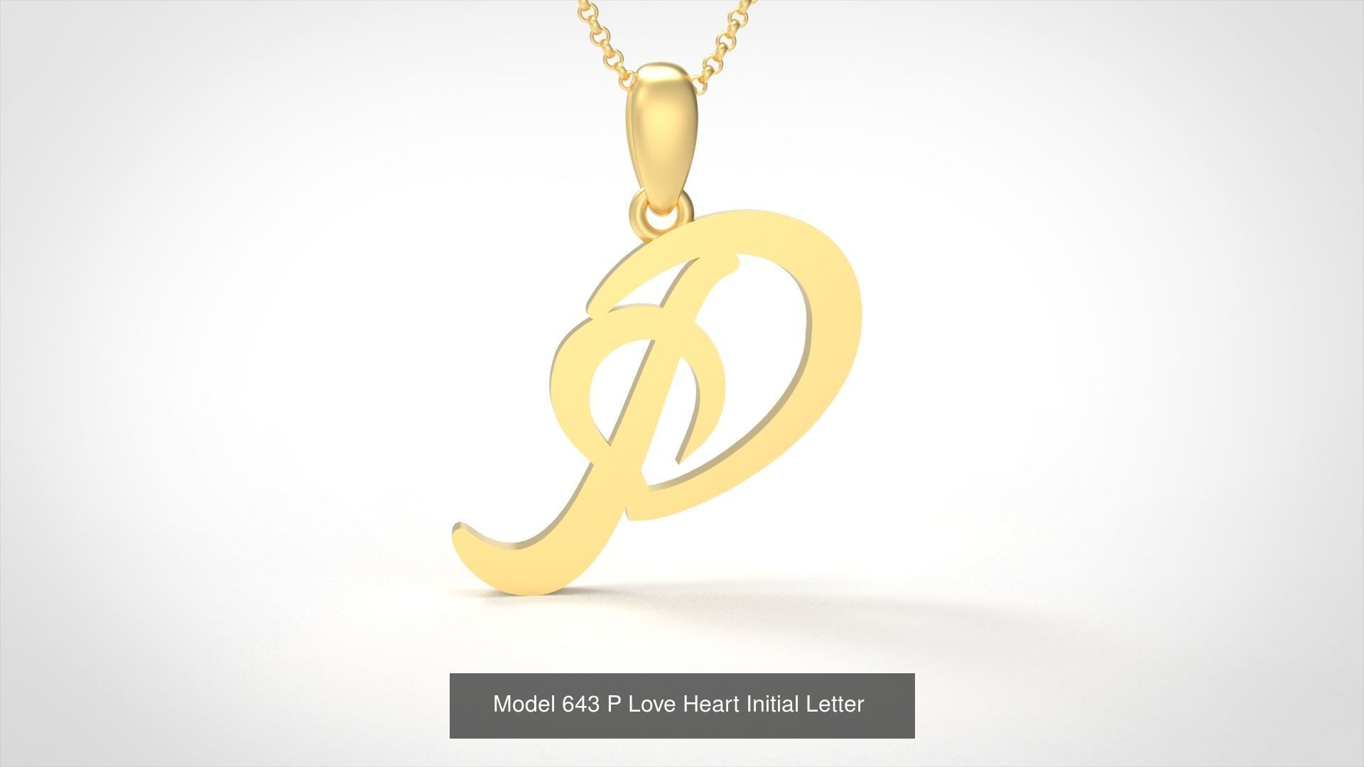 All Love Heart Initial Letter Alphabet 3D Model Collection_18