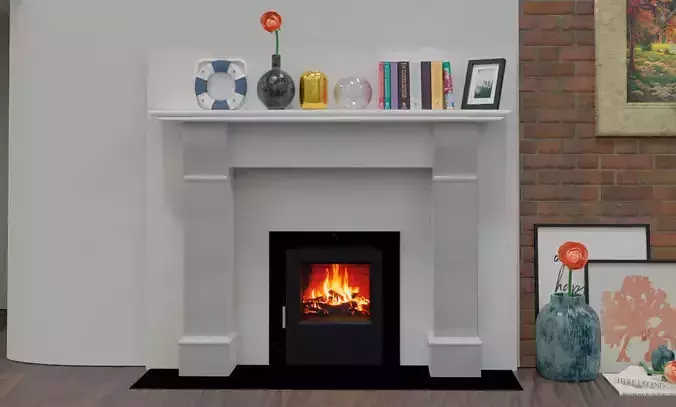 Fire Place Plaster Set 01
