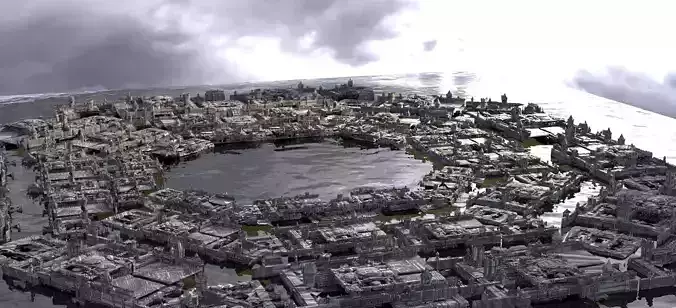 Star Wars Coruscant inspired streets