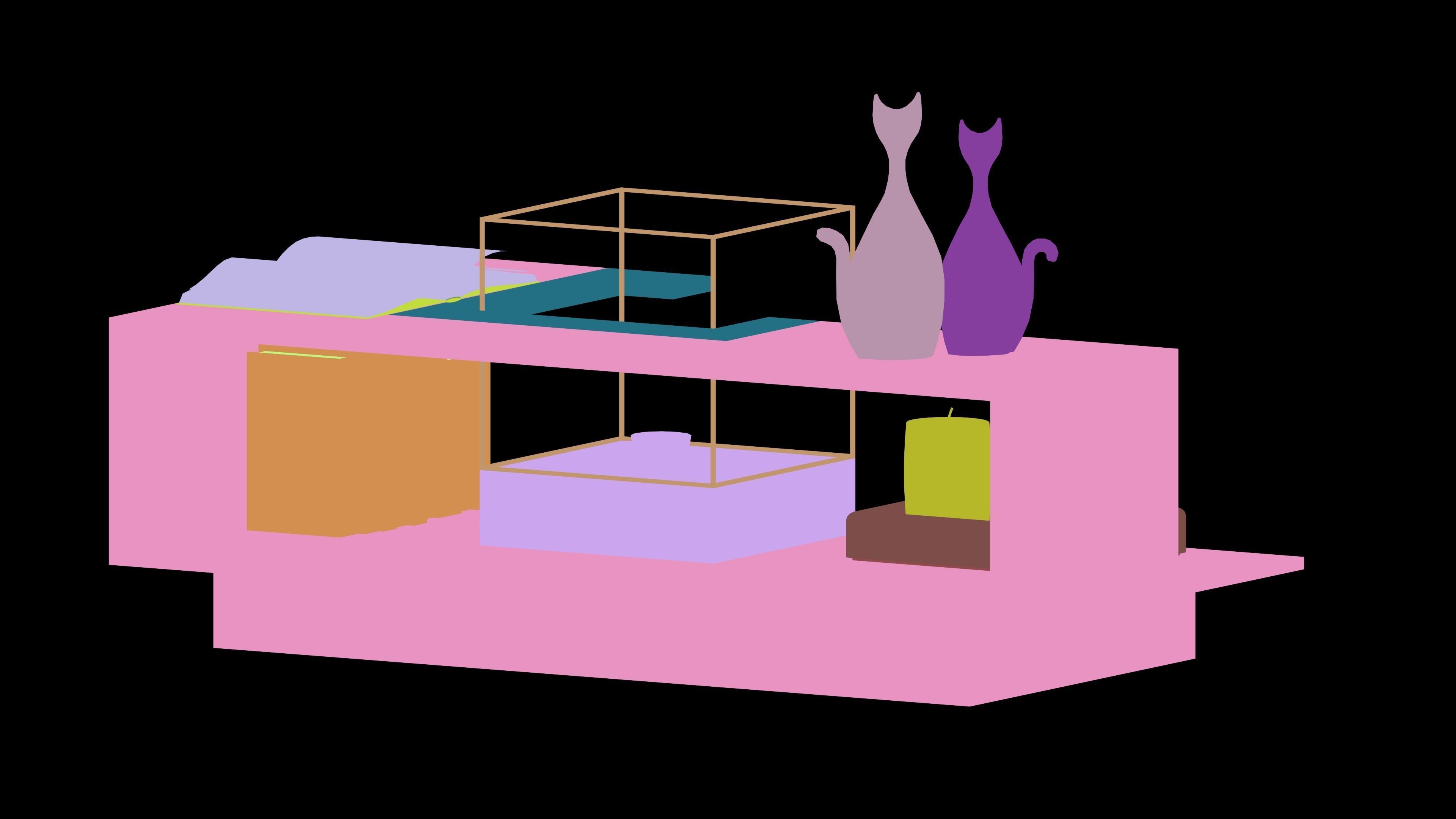 modern table 3d model  3D model_6