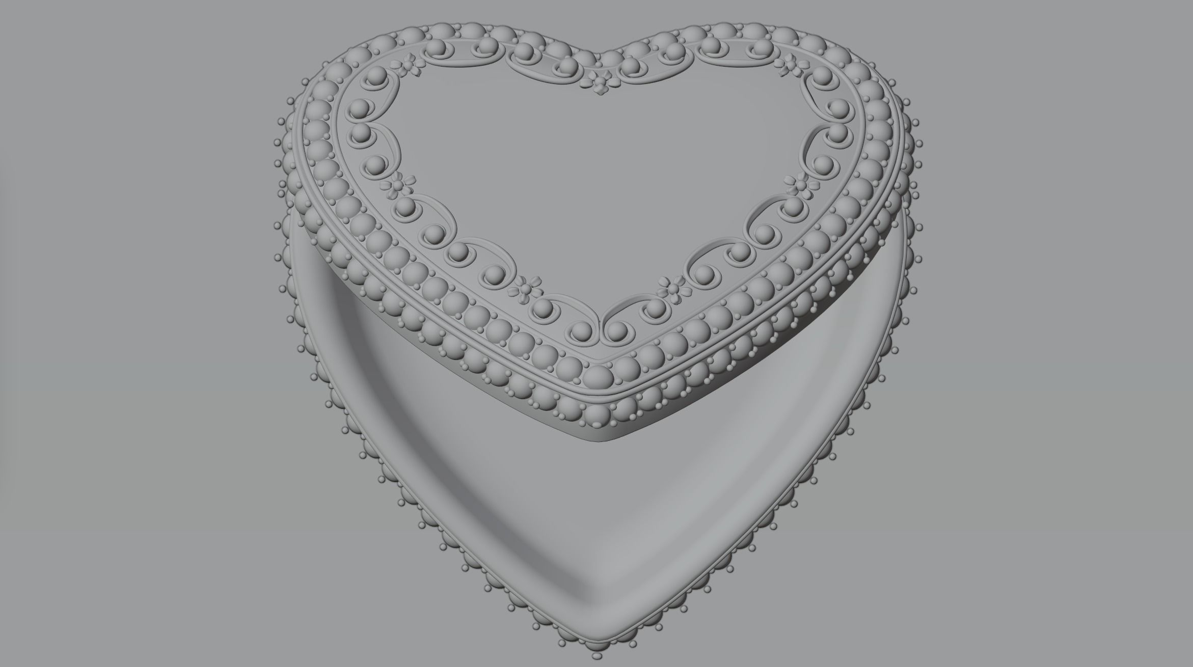 Heart shaped ring case 3D model_2
