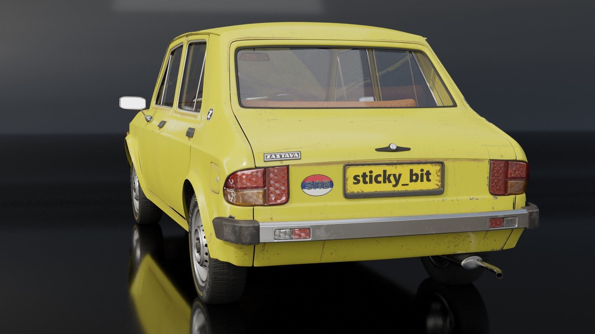 Zastava 101 GTL Low-poly 3D model_5