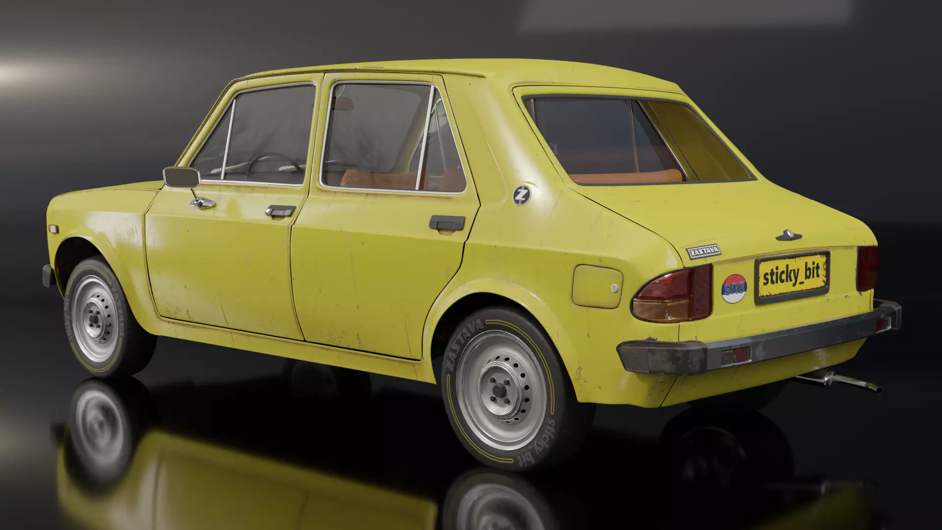 Zastava 101 GTL Low-poly 3D model_0