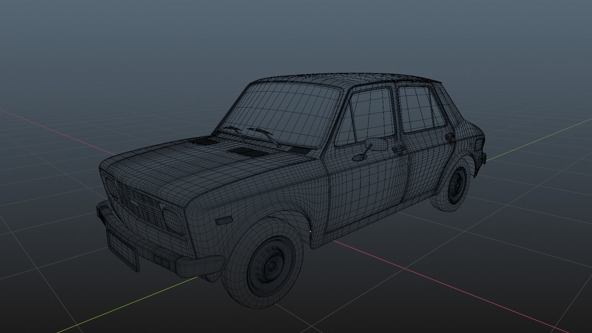 Zastava 101 GTL Low-poly 3D model_3