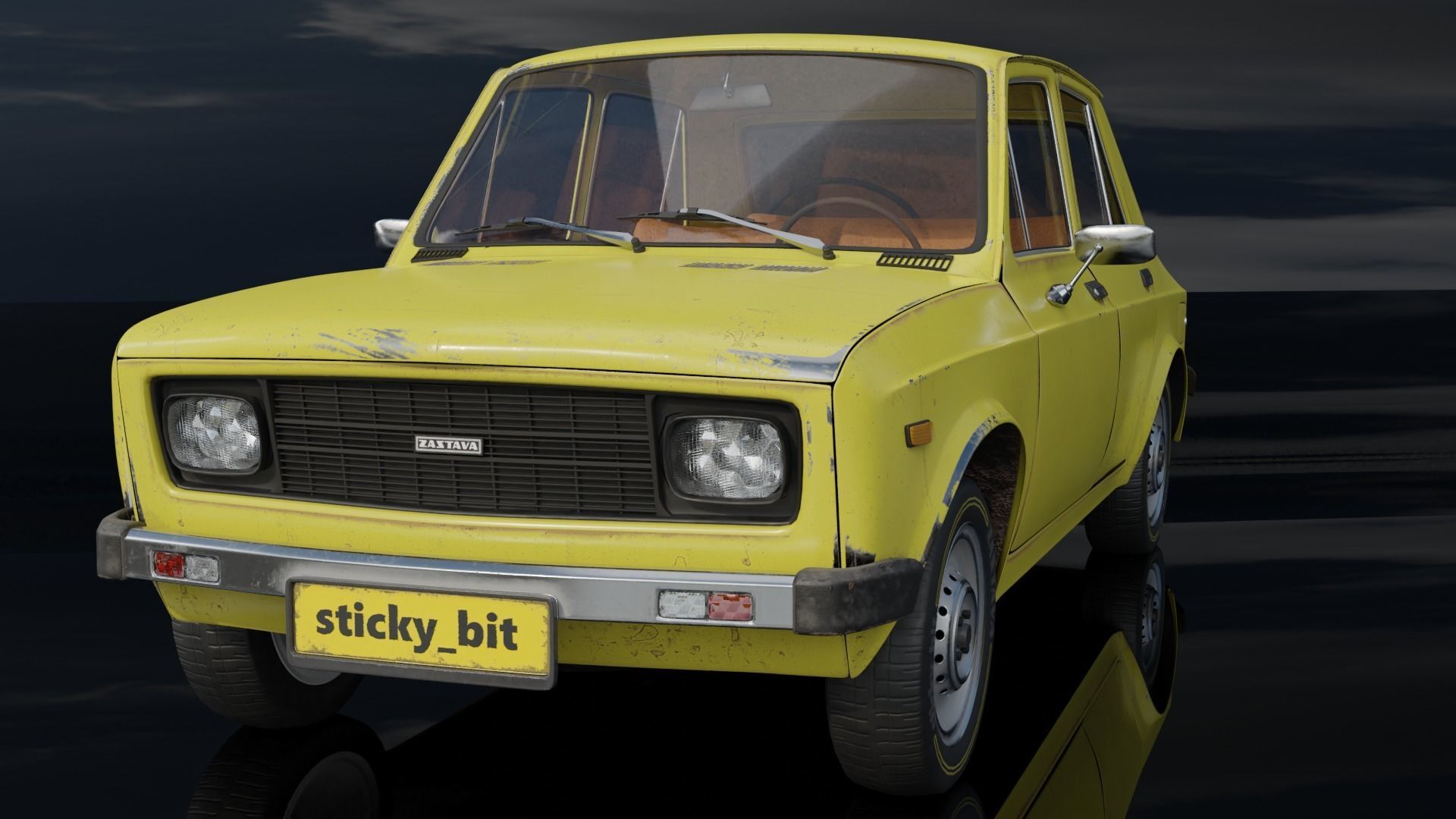 Zastava 101 GTL Low-poly 3D model_1