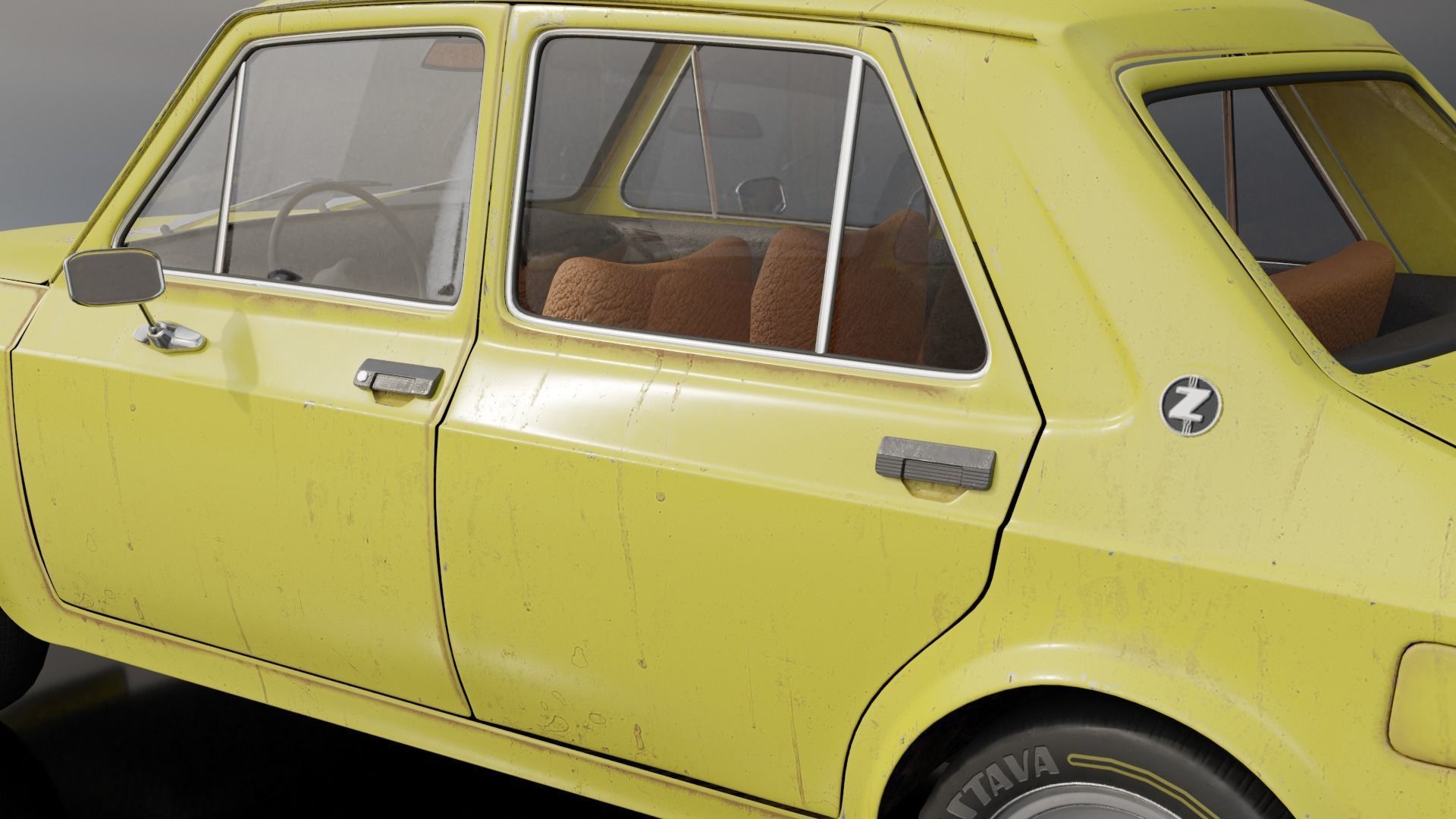 Zastava 101 GTL Low-poly 3D model_4