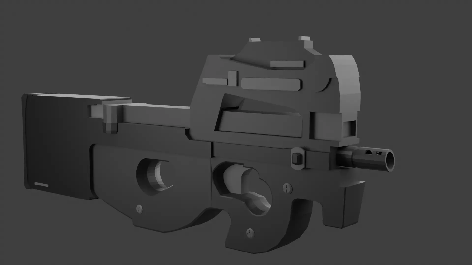 Simple P90 Free 3D model