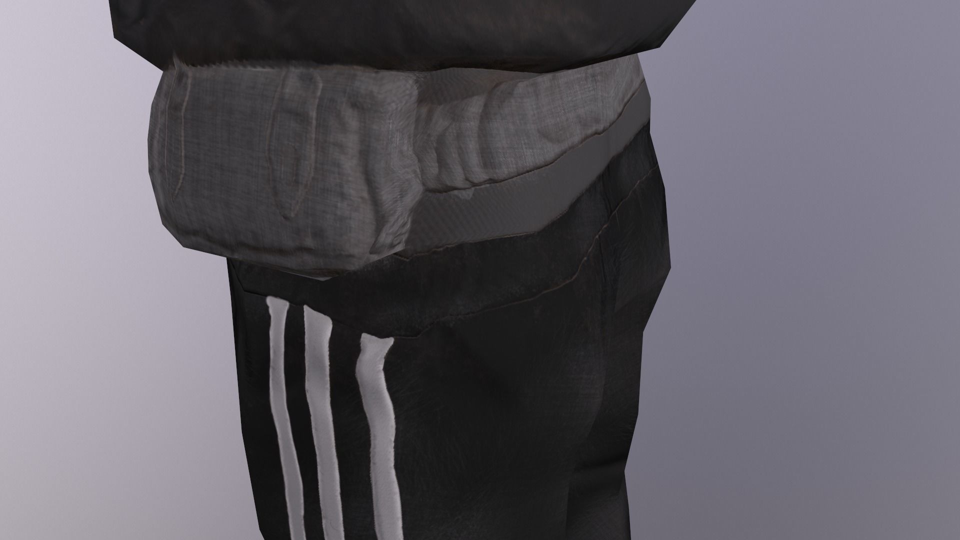 bandit in a gas mask Low-poly 3D model_7