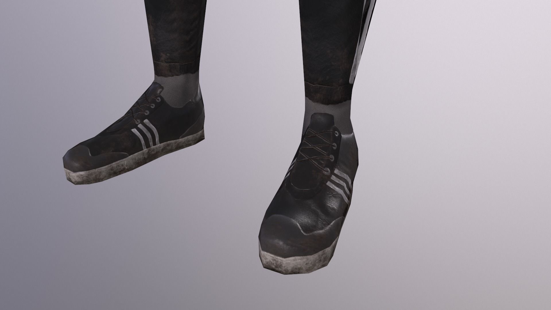 bandit in a gas mask Low-poly 3D model_9