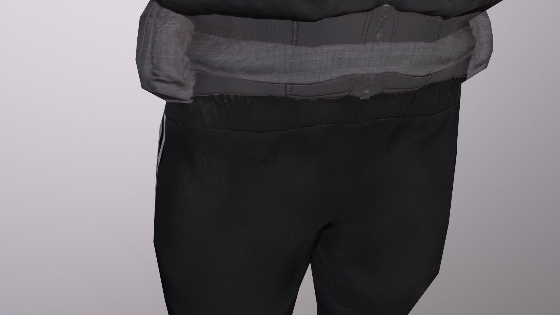 bandit in a gas mask Low-poly 3D model_6