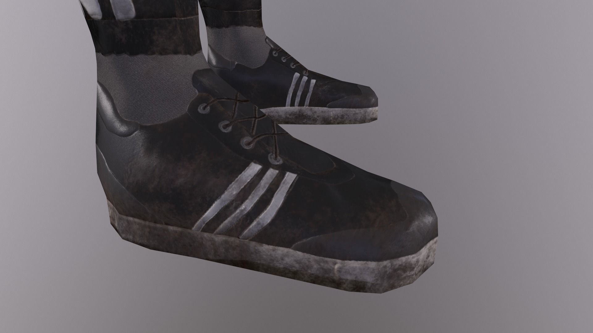 bandit in a gas mask Low-poly 3D model_10