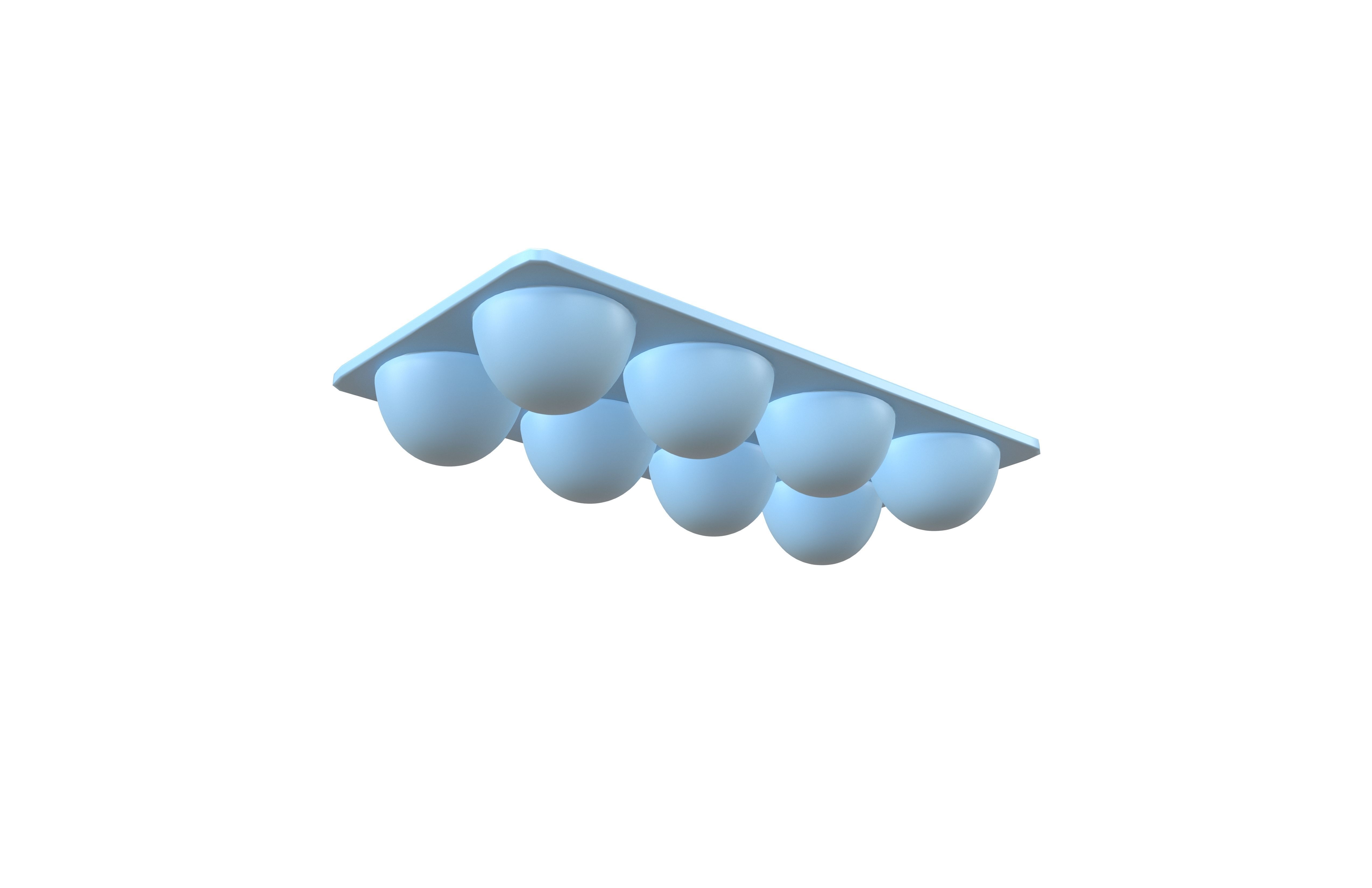 Egg Tray Storage v1 003 Low-poly 3D model_3