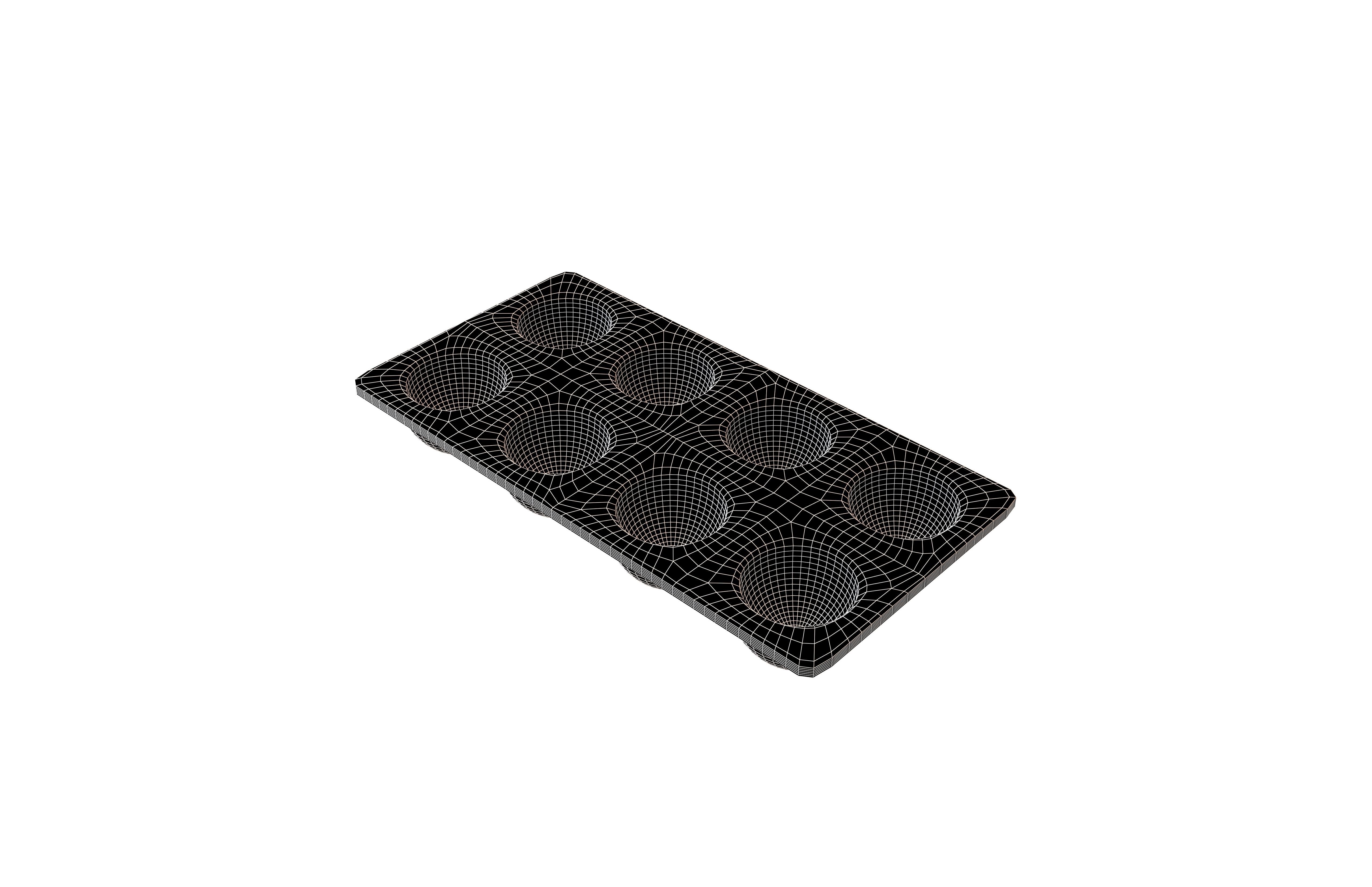 Egg Tray Storage v1 003 Low-poly 3D model_5