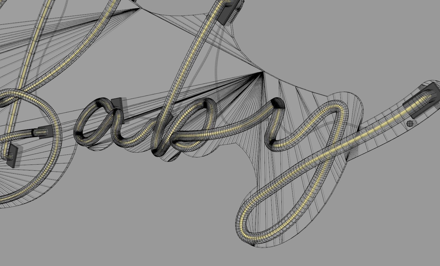 Oh Baby - Neon Sign 3D model_9