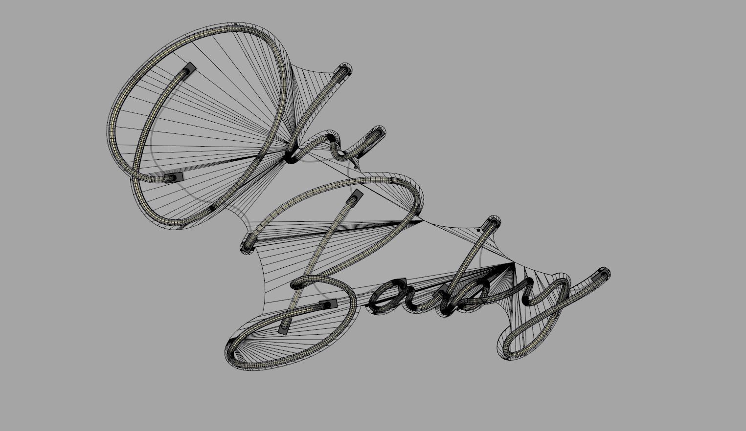 Oh Baby - Neon Sign 3D model_6