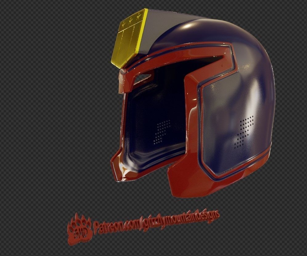 Judge Dredd 1995 Movie Helmet ready for print 3D print model_3