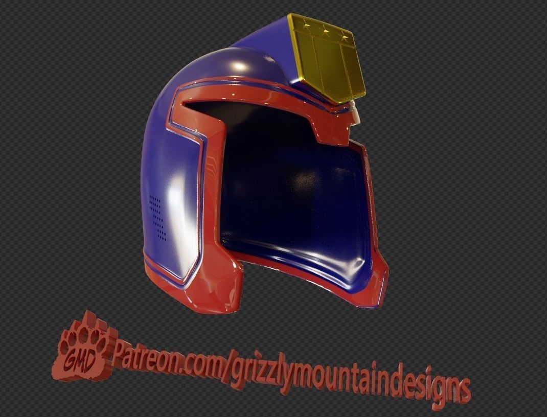 Judge Dredd 1995 Movie Helmet ready for print 3D print model_2