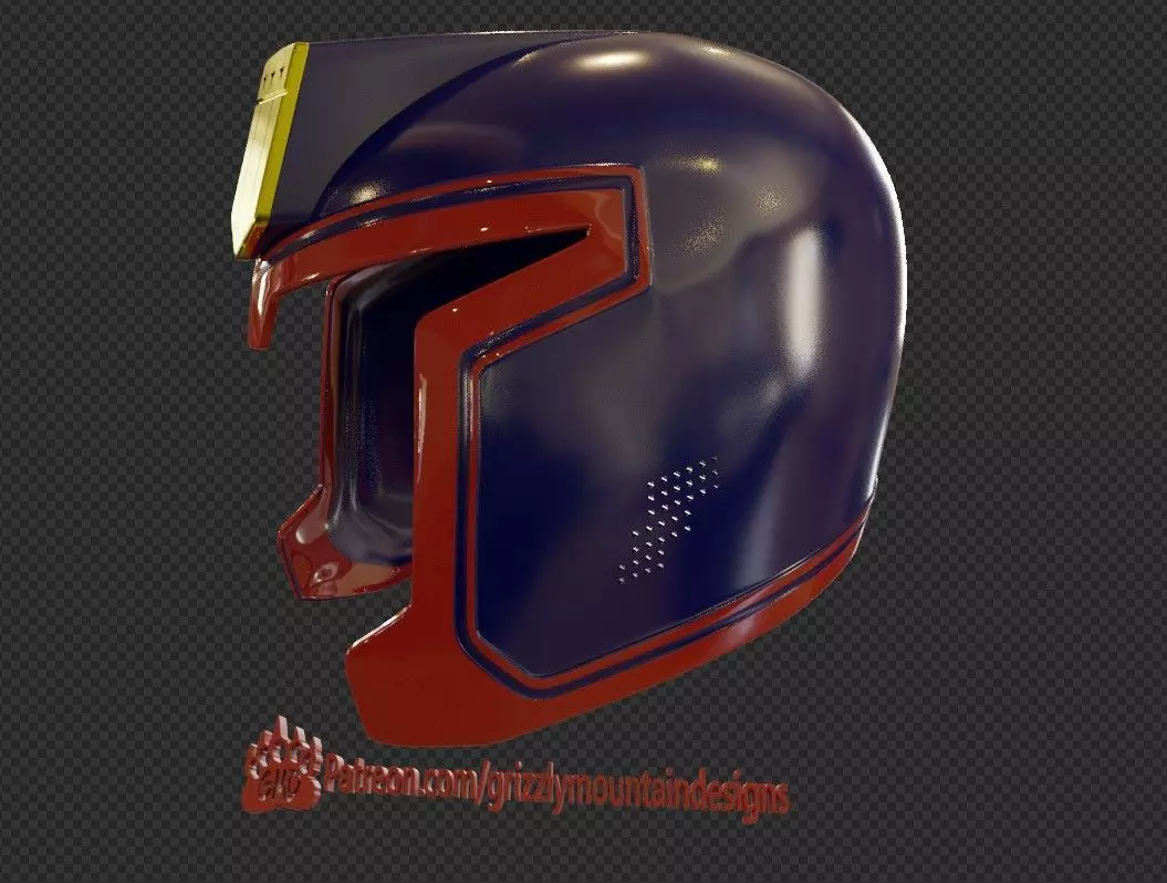 Judge Dredd 1995 Movie Helmet ready for print 3D print model_0