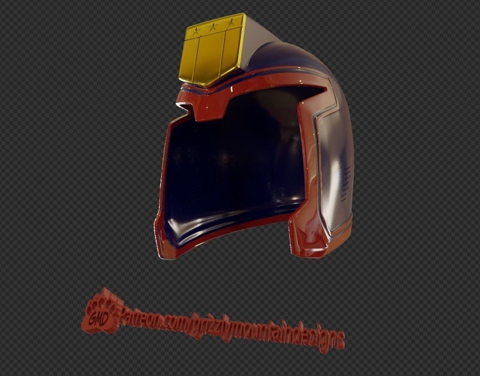 Judge Dredd 1995 Movie Helmet ready for print 3D print model_5