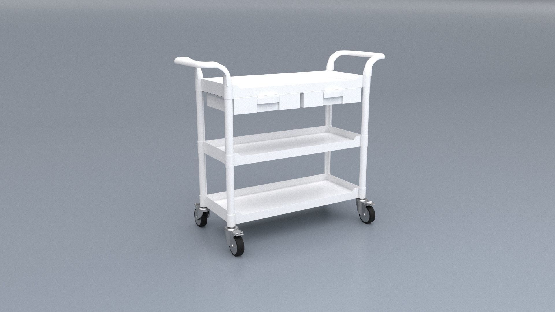 Medical Cart Low-poly 3D model_1