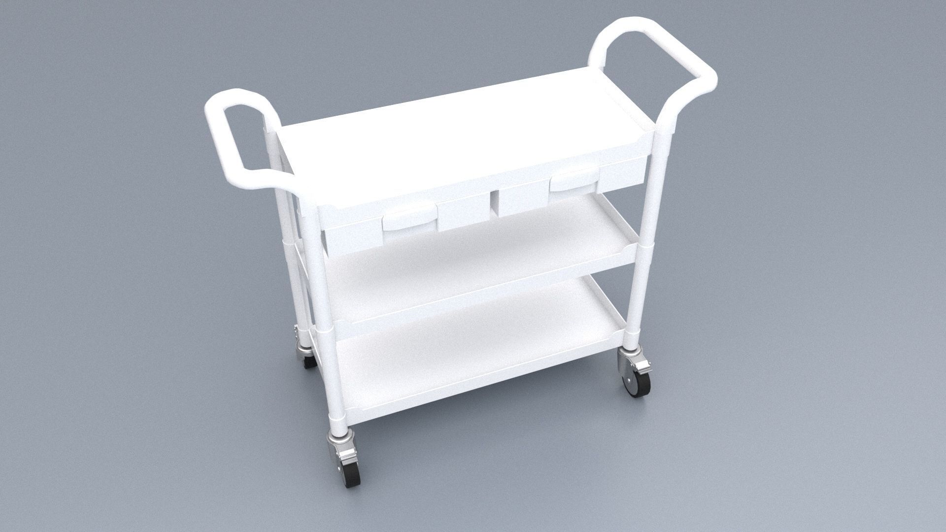 Medical Cart Low-poly 3D model_3