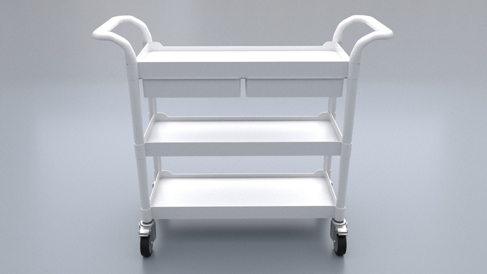 Medical Cart Low-poly 3D model_4