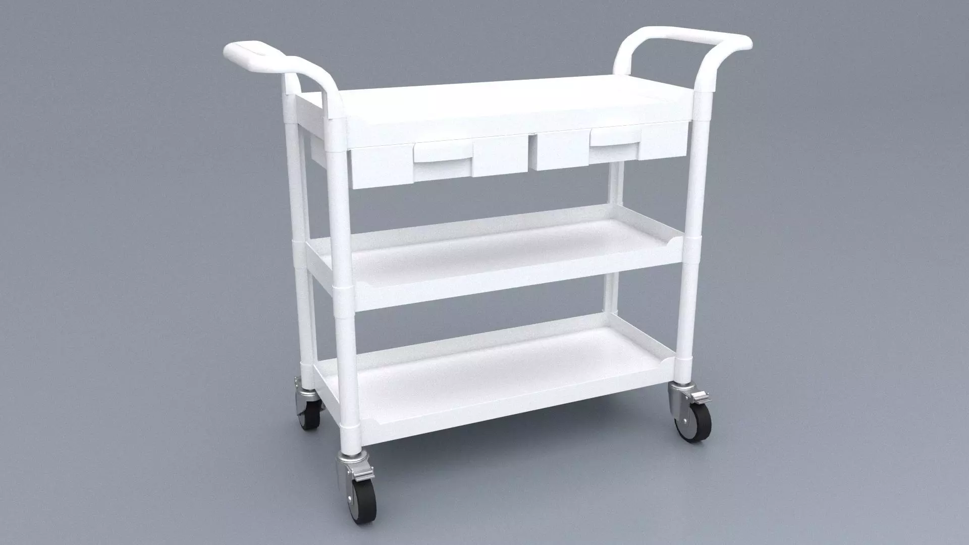 Medical Cart Low-poly 3D model_0