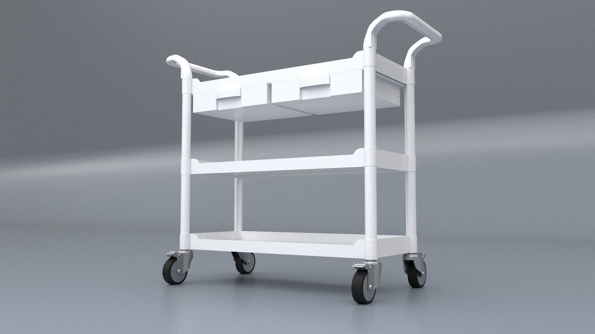 Medical Cart Low-poly 3D model_2