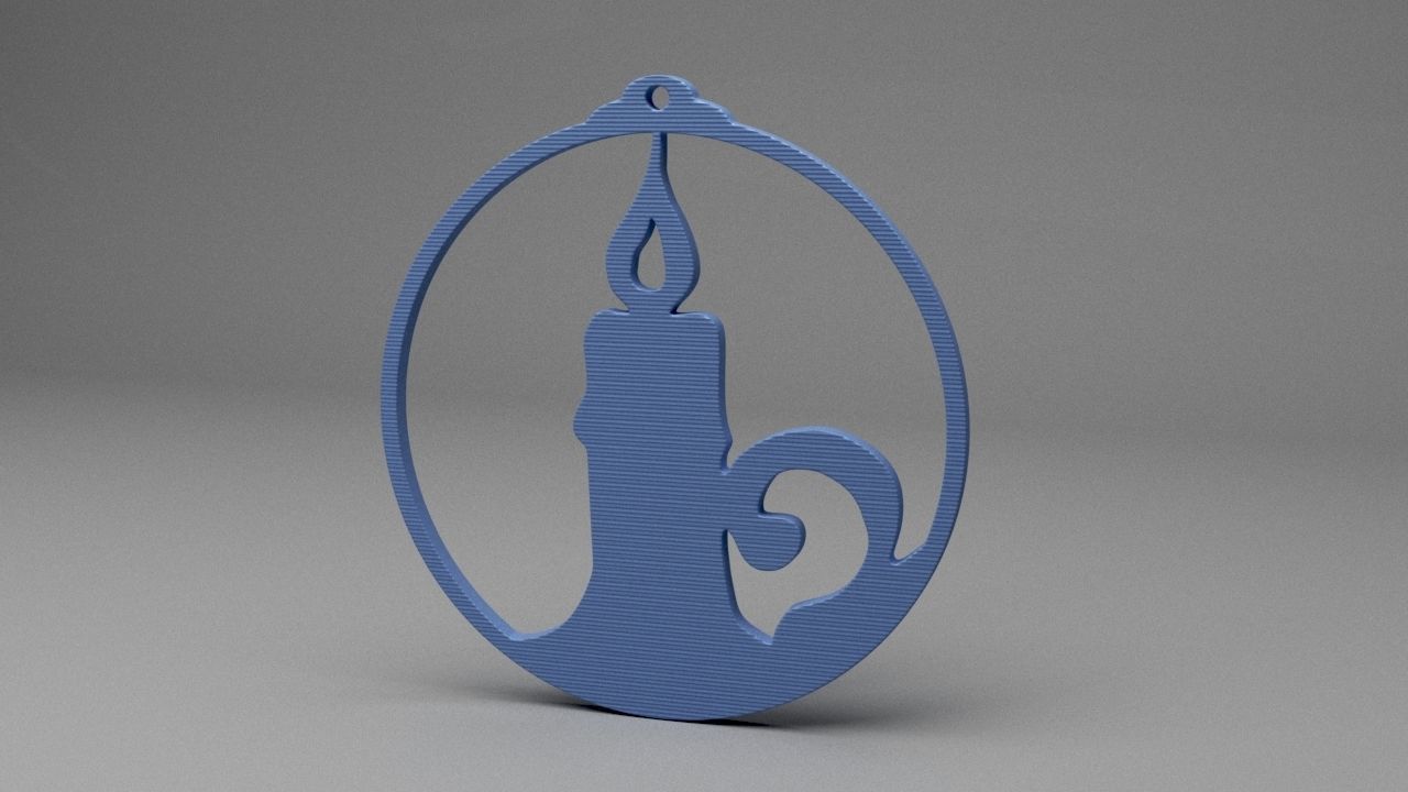 Christmas hanging ornament pack 3D print model_8