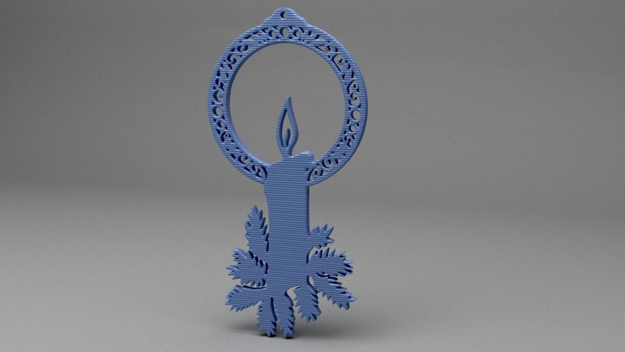 Christmas hanging ornament pack 3D print model_9